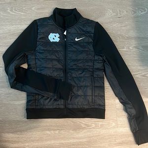 Small, black, UNC branded Nike Therma-fit zip-up